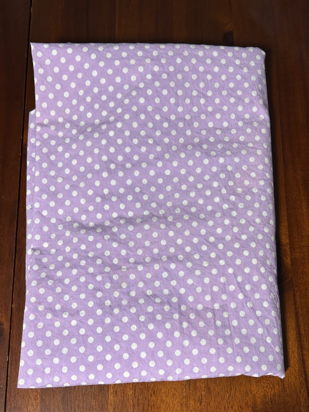 Pottery Barn Kids Lavender White Polka Dot Twin Flat Sheet - 100% Cotton